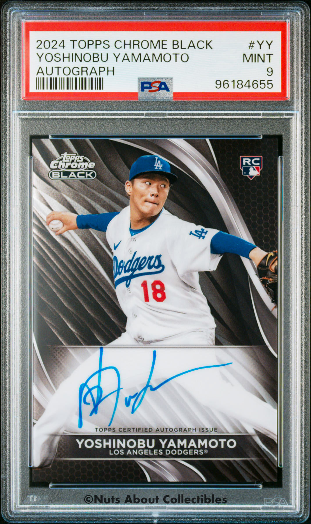 2024 TOPPS CHROME BLACK AUTOGRAPH #YY YOSHINOBU YAMAMOTO