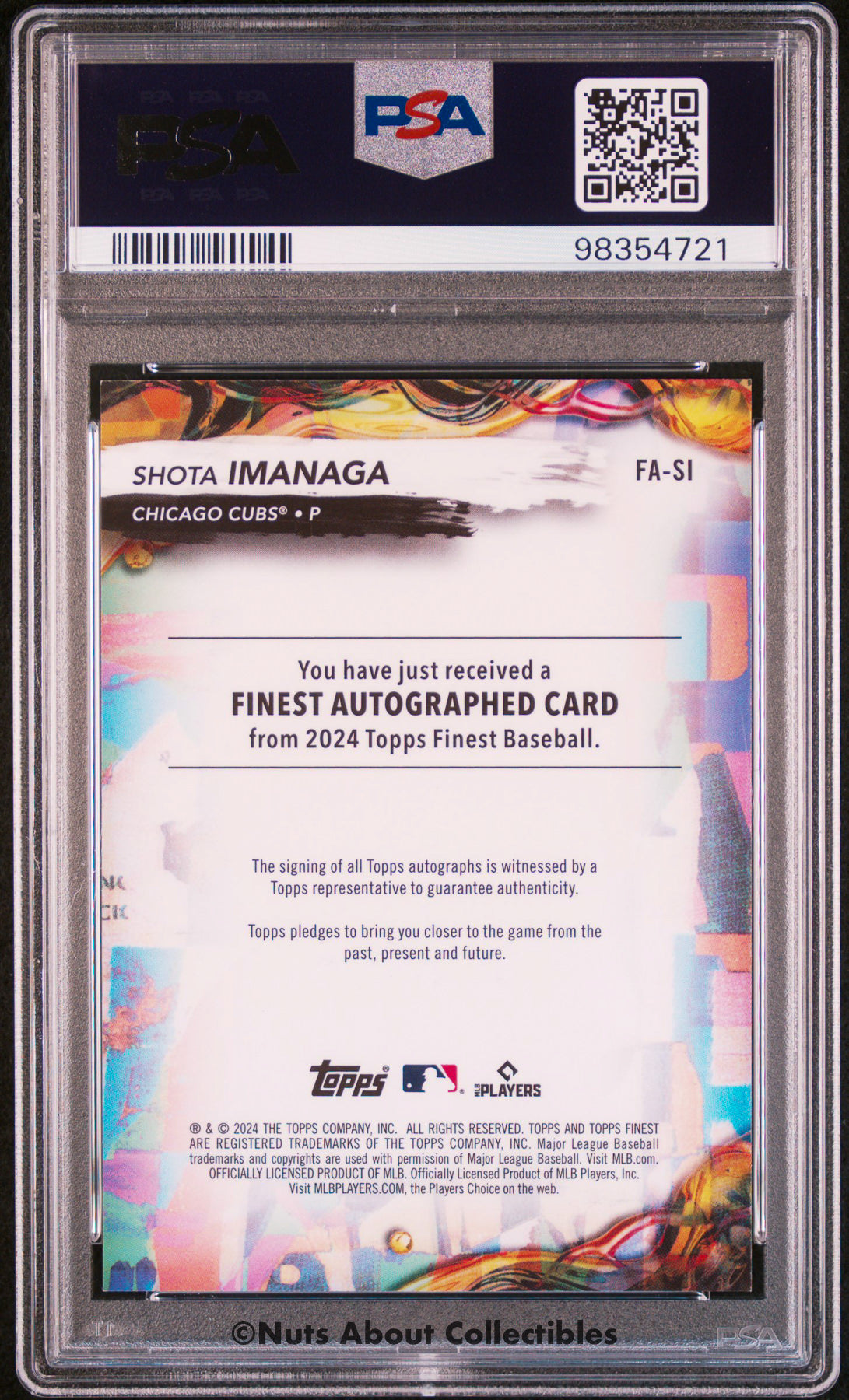 2024 TOPPS FINEST REFRACTOR AUTOGRAPH #FASI SHOTA IMANAGA